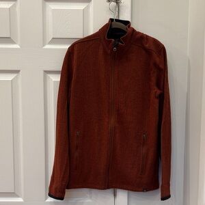Prana Men’s Rust Red Full-Zip Sweater